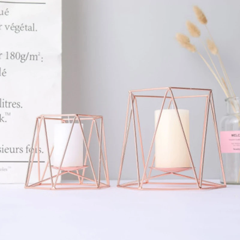 Современный металлический стол розовое золото корзина для хранения