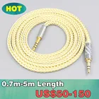 8 ядро позолоченный синтезирование палладий Серебряный OCC кабель для HIFIMAN Edition S Дева HE-R10 LN007647