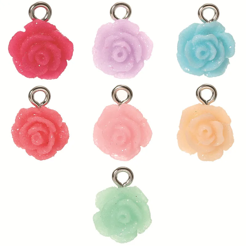 Подвески-шармы для ювелирных изделий женские фиолетовые синие с эмалью красная