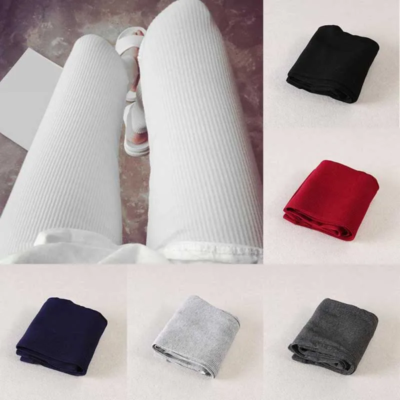 Осенние и зимние хлопковые леггинсы тонкие плотные однотонные мягкие теплые