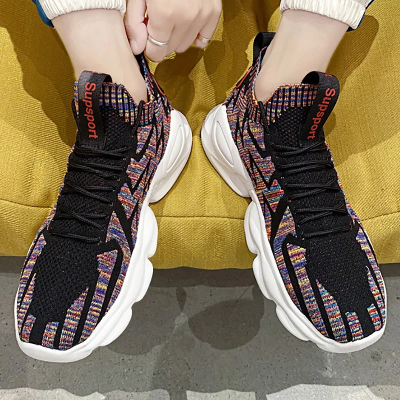 

Men's Casual Sports Shoes Light and Comfortable Running Fashion Breathable Mesh Socks One Foot Size 39-44