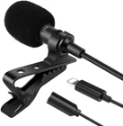 Петличный микрофон с креплением на лацкане и разъемом для аудио 3,5 мм для iPhone 11 Pro XS XR Max SE2 78 12 iPad Air Mini