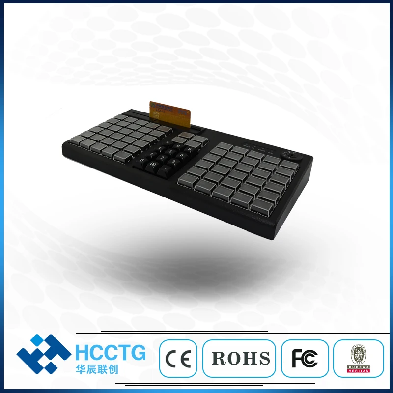 KB76 POS машина 76 клавиш клавиатура программируемая с MSR Магнитный кардридер