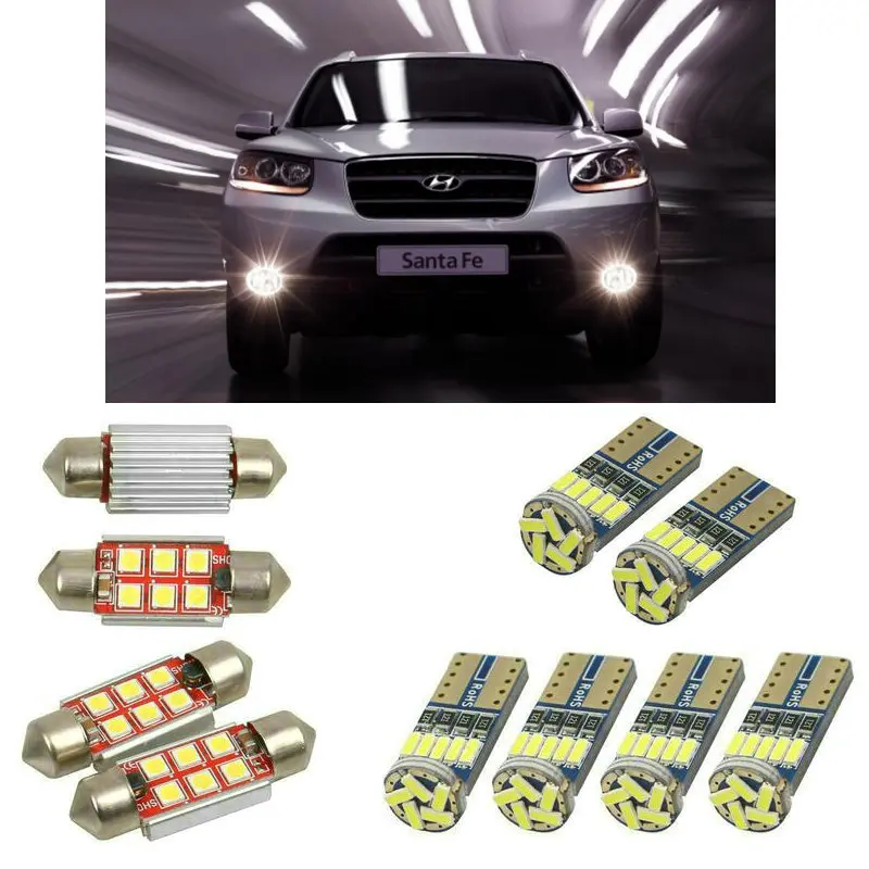 Внутренние светодиодные автомобильные фары для Hyundai santa fe mk1 sm mk2 см лампы