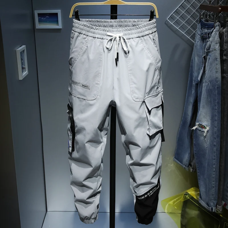 Зимние мужские штаны брюки карго спортивные свободные забавные уличная мода