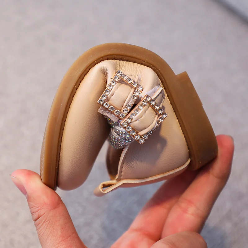 

Baby Shoes New Fashion Spring Rhinestone Girls' Princess Shoes Toddler Children Comfortable Flat Dance Kids Single Shoes