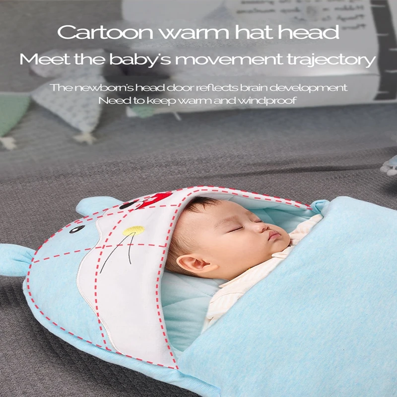 

Newborn Baby Sleeping Bag Good Air Permeability Simple and Stylish 33.46in*33.46in Dual Purpose Anti-Kick For Babe Sleeping Bag