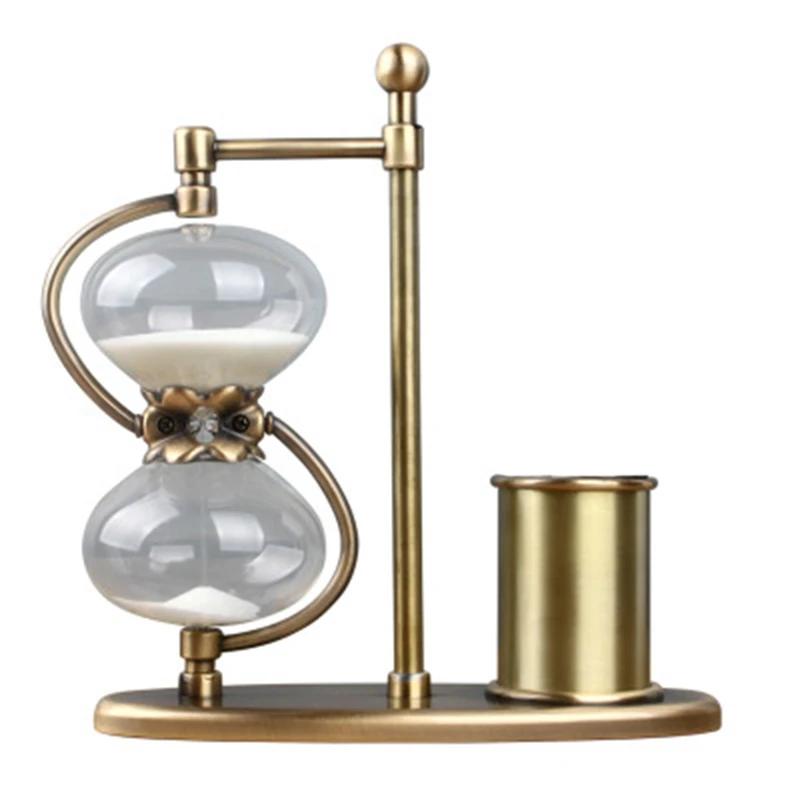 

Pen Holder Hourglass Timer Creative Home Craft Decoration Office Desk Study Room Decoration 60 Minutes
