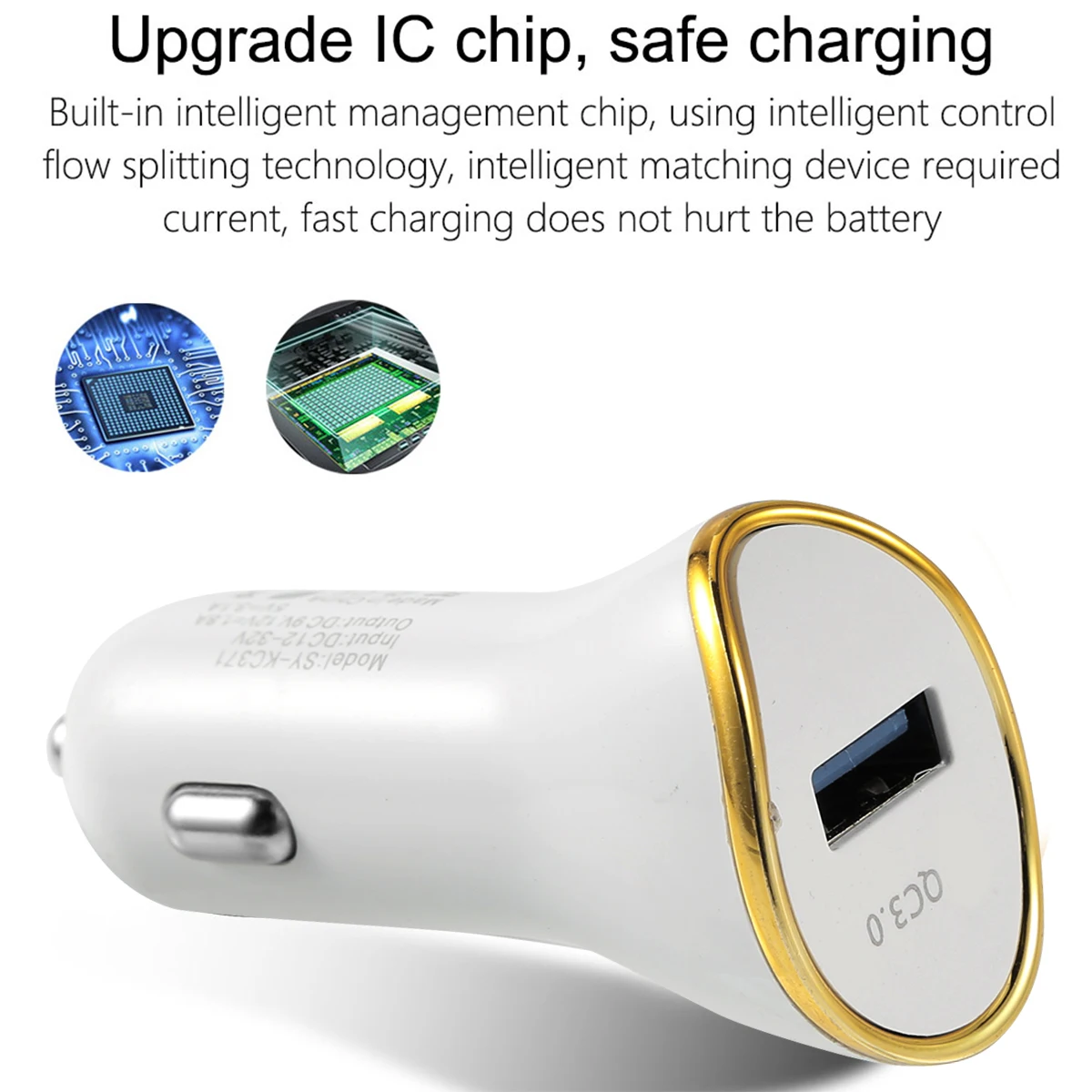 12 32v QC3.0 легкое и портативное автомобильное зарядное устройство 1 USB адаптер для