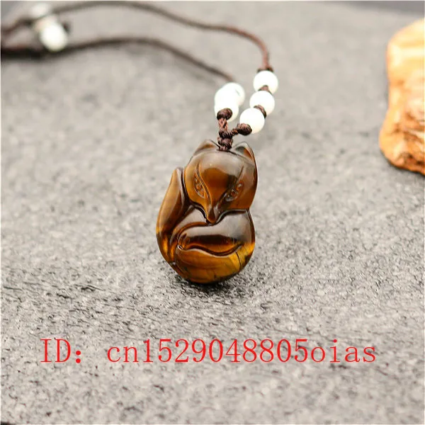 Натуральный китайский Нефритовый камень подвеска в виде лисы ожерелье с