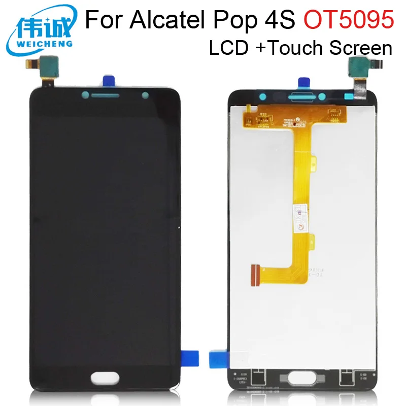 Для Alcatel рoр 4s 5095B 5095I 5095K 5095L 5095 ЖК дисплей Дисплей планшета с рамкой панель