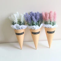 2019new ins car ornaments lavender ice cream cone car interior decoration accessories living room bedroom gift shooting props