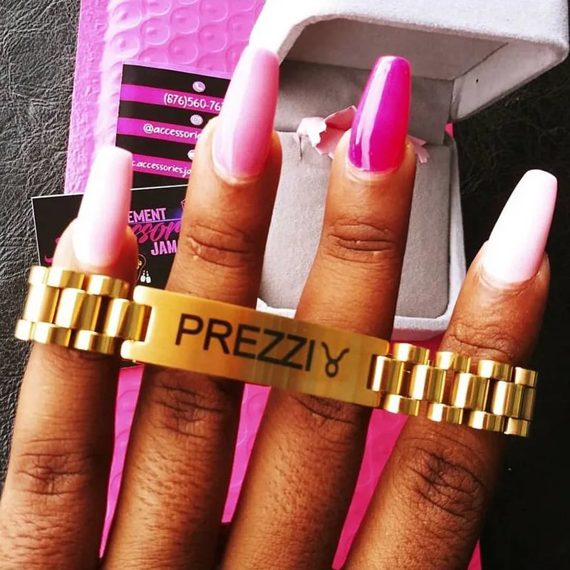 

Custom Bracelets for Women Men Stainless Steel ID Gold Bracelet Engraving Laser Personalized Couple Jewelry Gift pulseras mujer