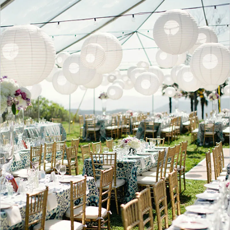 5 шт. 4/6/8/10/12 дюйм Белый Круглый Китайский LED светильники Фонари мяч одежда для