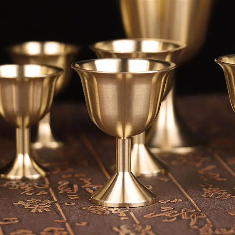 2 шт. декоративные латунные винные чашки украшения в китайском стиле | Дом и сад