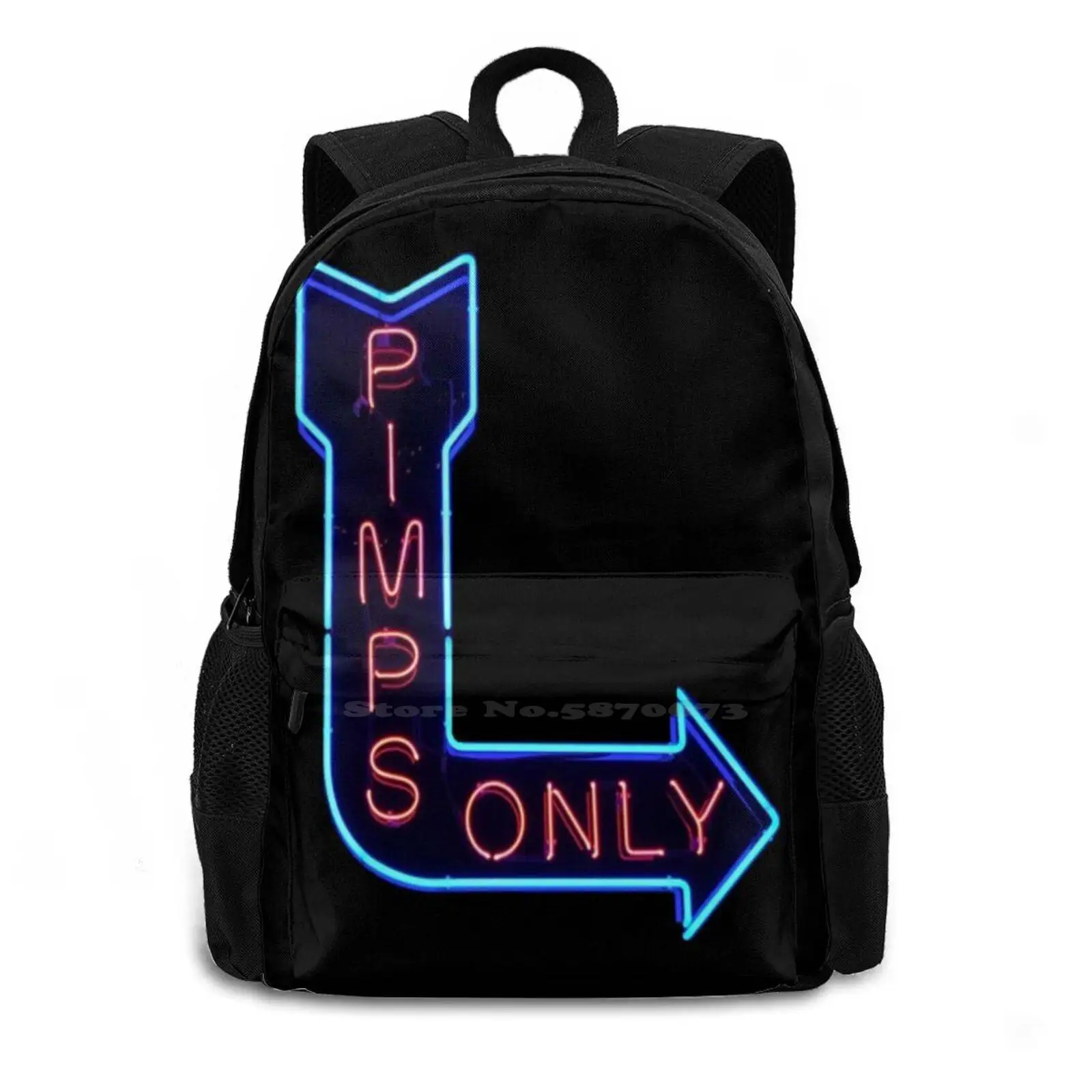 Фото Pimps Only-Kendrick Lamar Bag Рюкзак для мужчин, женщин и девочек-подростков Черный Kendrick Lamar Pimp Butterfly Kanye West Rap Hip Hop №2