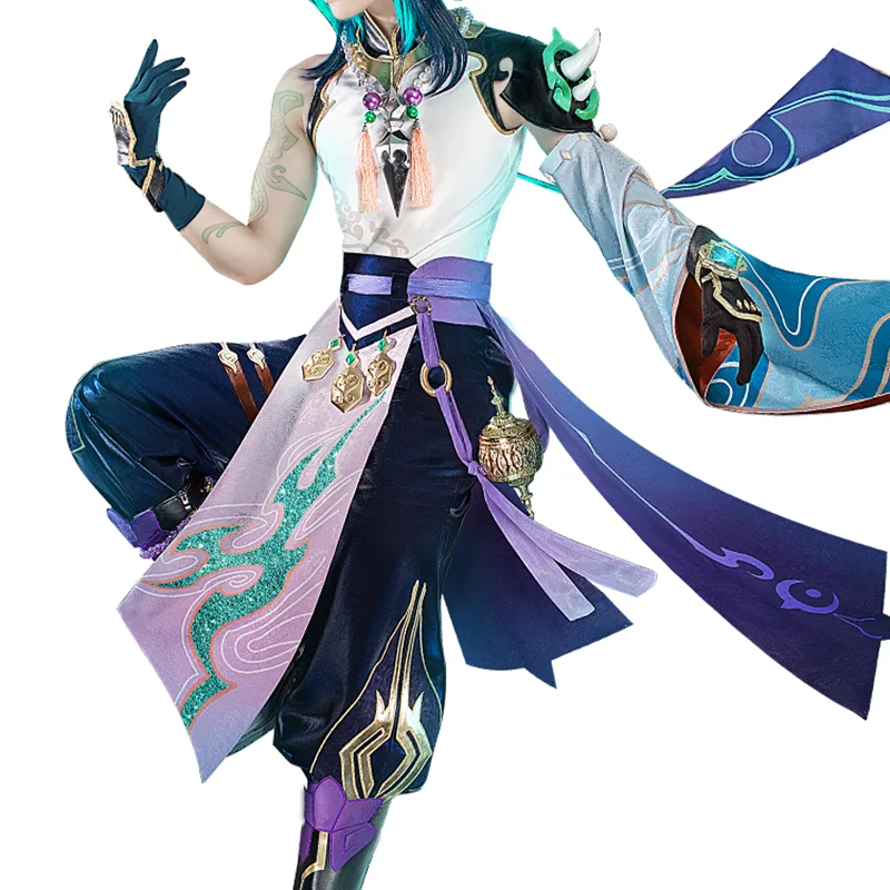 

Anime Genshin Impact Xiao Cosplay Costumes Set Halloween Christmas Costumes for Adults Deguisement for Carnaval