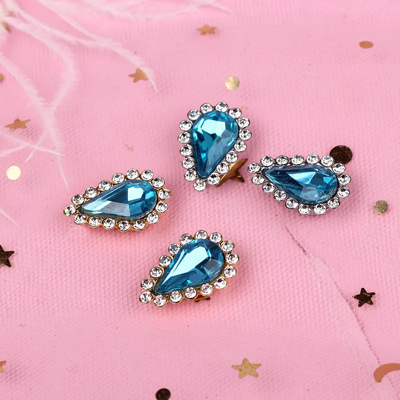 Стеклянные капли воды ZOTOONE золотистые/белые дна зернистость стразы сделай сам