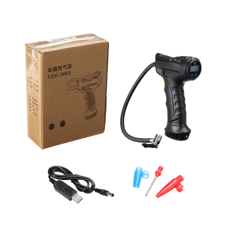 

120W Rechargeable Air Compressor Wireless Inflatable Pump Portable Air Pump Car Tire Inflator Digital for Car Bicycle Balls