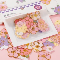 40 pcslot kawaii sakura scrapbooking decorative stickers cute animal flower diary journal sticker korean stationery supplies