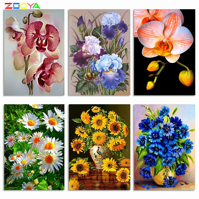 ZOOYA DIY 5D алмазная живопись цветы полный набор распродажа Алмазная Вышивка Цветы