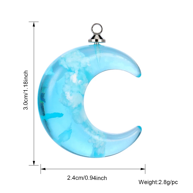 5 шт. оптовая продажа шар Луна Смола Подвески Изготовление ювелирных изделий