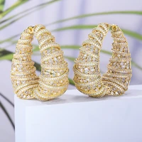kellybola fashion luxury large hoop earrings cubic zircon bridal wedding engagement party cz india dubai africa gold earrings