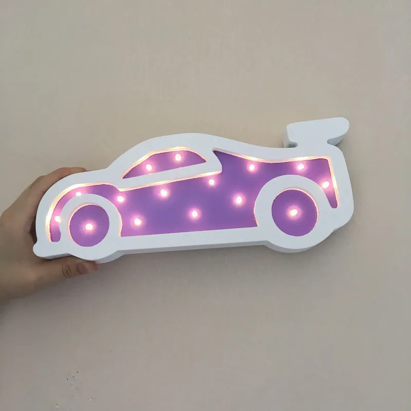 Car Hinnixy скандинавские животные ночник тетрагональный динозавр Жираф настенный подвесной светильник Детский Светильник s Декор для спальни подарок для мальчика - Испускаемый цвет: Car