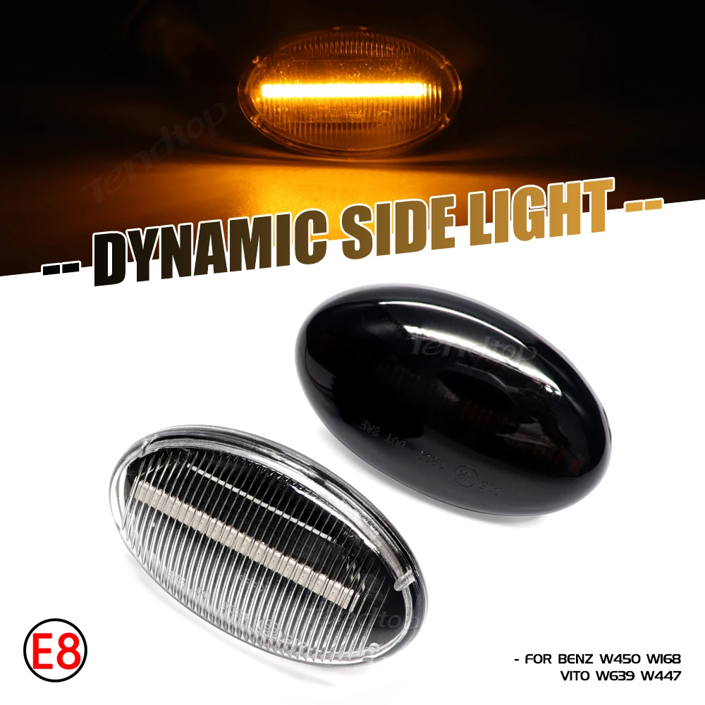 

Blinker Dynamic LED Turn Signal Sequential Flashing Light For Mercedes Benz Smart 450 452 A-Class W168 Vito W639 W447 Citan 415