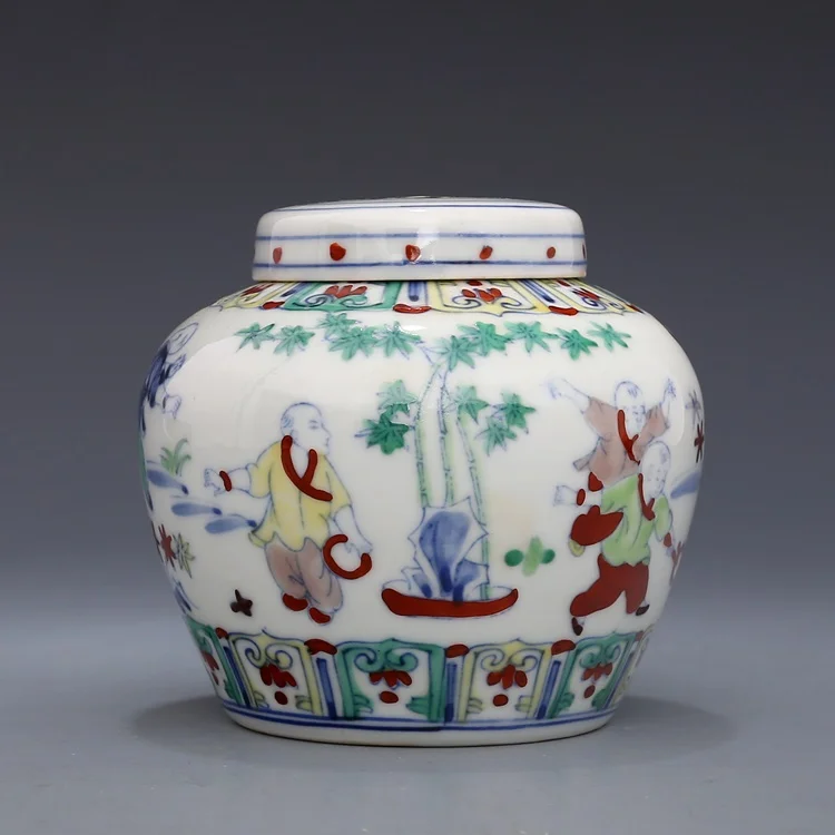 Mingchenghua hand painted blue and White Baby Fighting pattern Tianzi pot small tea | Дом и сад