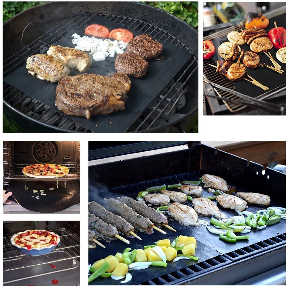 Многоразовый антипригарный гриль для барбекю коврик выпечки термостойкий лист