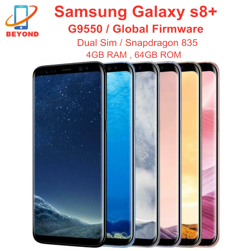 Samsung Galaxy S8 + Plus G9550 две Sim-карты ОЗУ 4 Гб ПЗУ 64 Восьмиядерный 6 2 &quotSnapdragon 835 NFC