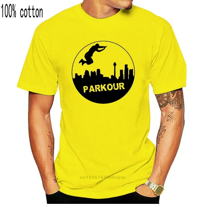 

Parkour Jump High Free Runner Extreme Sportsy Men White T Shirt Size S To 3xl Graphic T-shirt