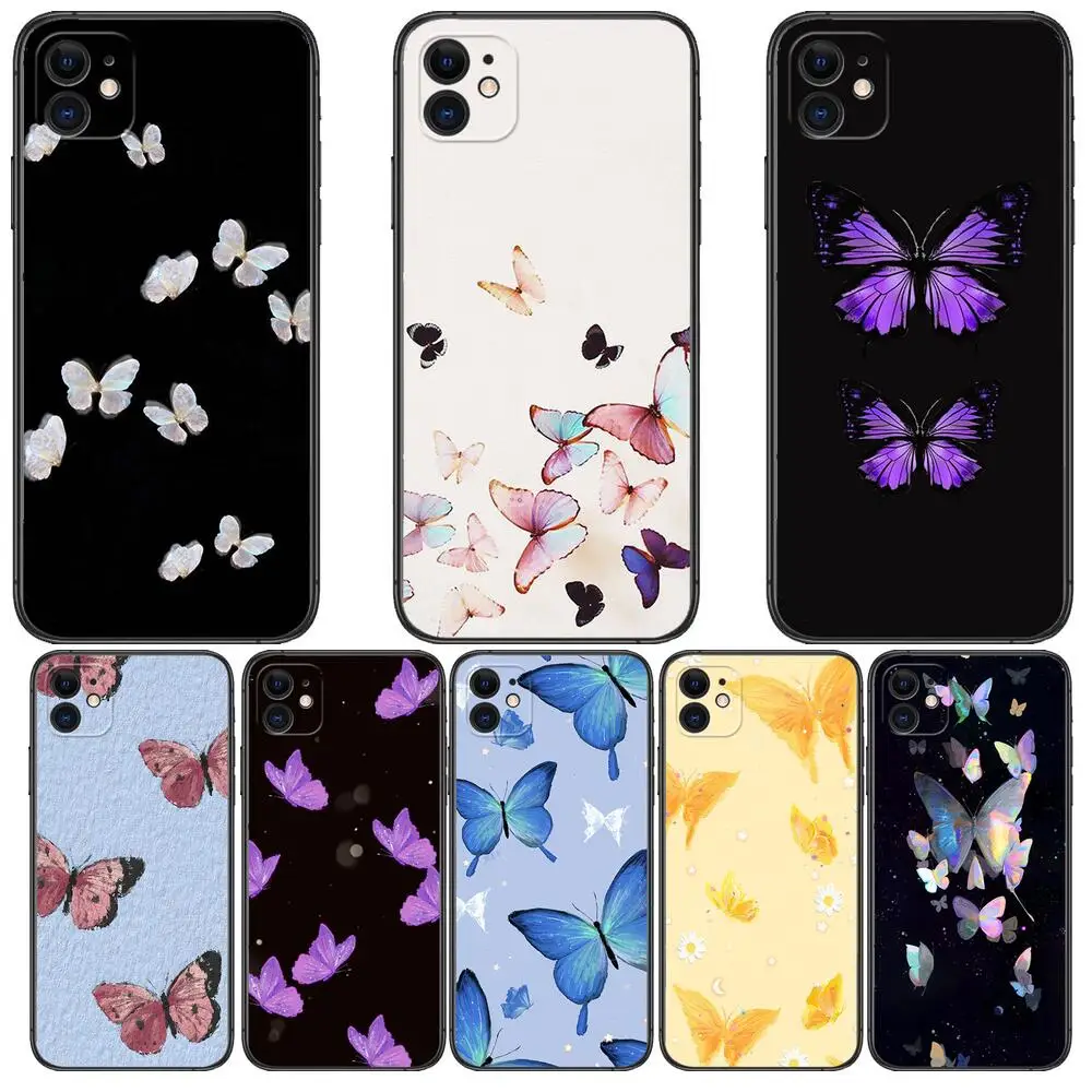 

Beautiful Butterfly Pattern Phone Cases For iphone 13 Pro Max case 12 11 Pro Max 8 PLUS 7PLUS 6S XR X XS 6 mini se mobile cell