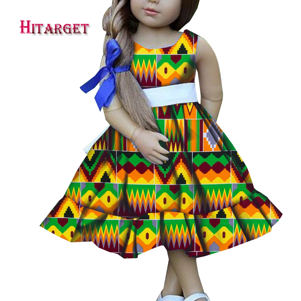 

African Girls Dresses Dashiki Floral Printed Kid Dress Fashion Children Suspender Princess Dress African Girl Clothes WYT704