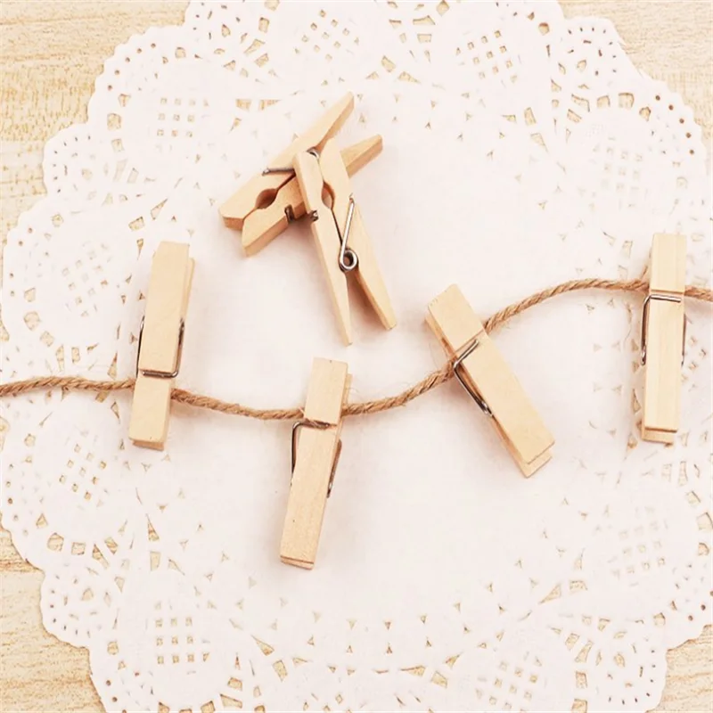 50 шт. деревянные мини-прищепки для одежды | Дом и сад