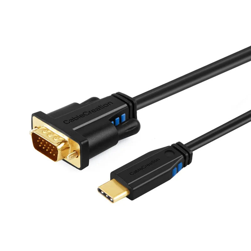USB-C-VGA Тип C (Совместимость с Thunderbolt 3)-кабель VGA совместимый MacBook Pro/MacBook Air/iPad Pro 2018/iMac