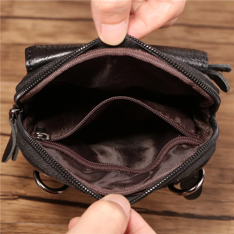 Новая мужская маленькая сумка из натуральной кожи с поперечным Ремешком модный