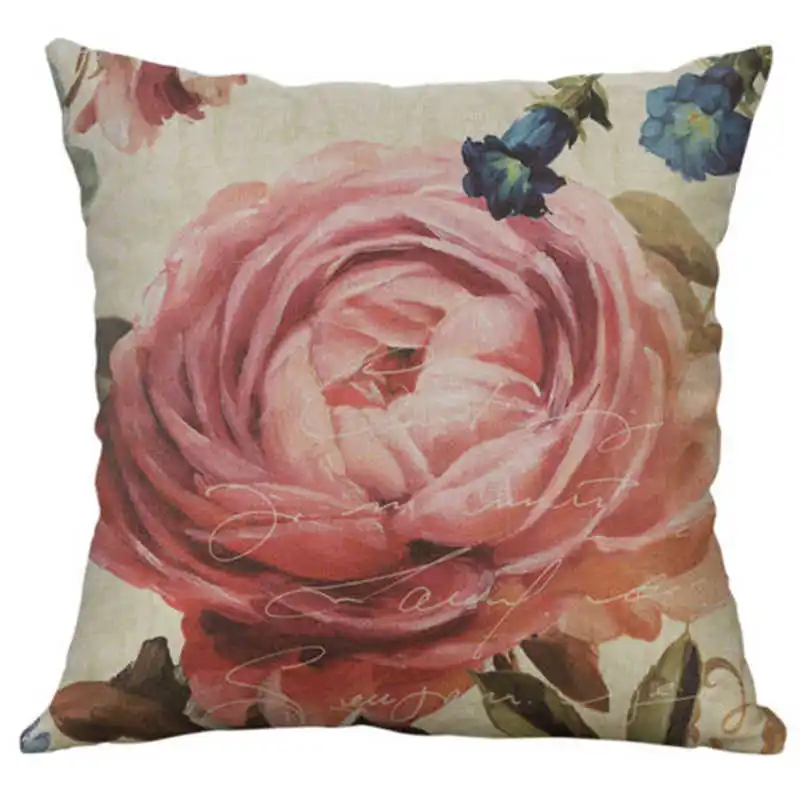 Подушка 18 дюймов в стиле ретро для дома наволочка дивана поясница льняной