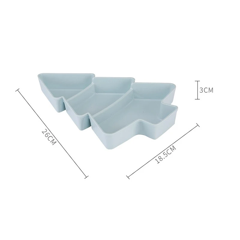 

Creative Christmas Tree Candy Snack Box Nuts Dry Fruits Plastic Plates Dishes Bowl Breakfast Tray Home Kitchen Supplies