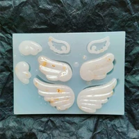 popolar angel wings crystal silicone resin epoxy mold pendant jewelry making mould tools