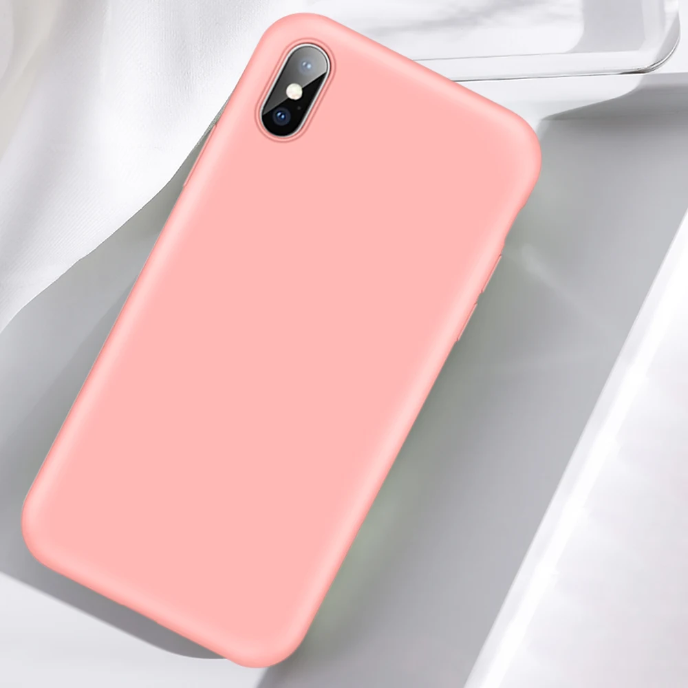 05 Жидкий силиконовый 360 Полный Чехол для iPhone 6 6S Plus X мягкий для iPhone 8 7 Чехол для iPhone 7 8 Plus X XR XS Max чехол Fundas - Цвет: 05