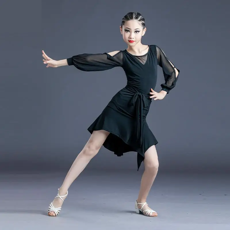 2021 Горячая новинка девушки Леопардовый принт костюмы для латинских соревнований