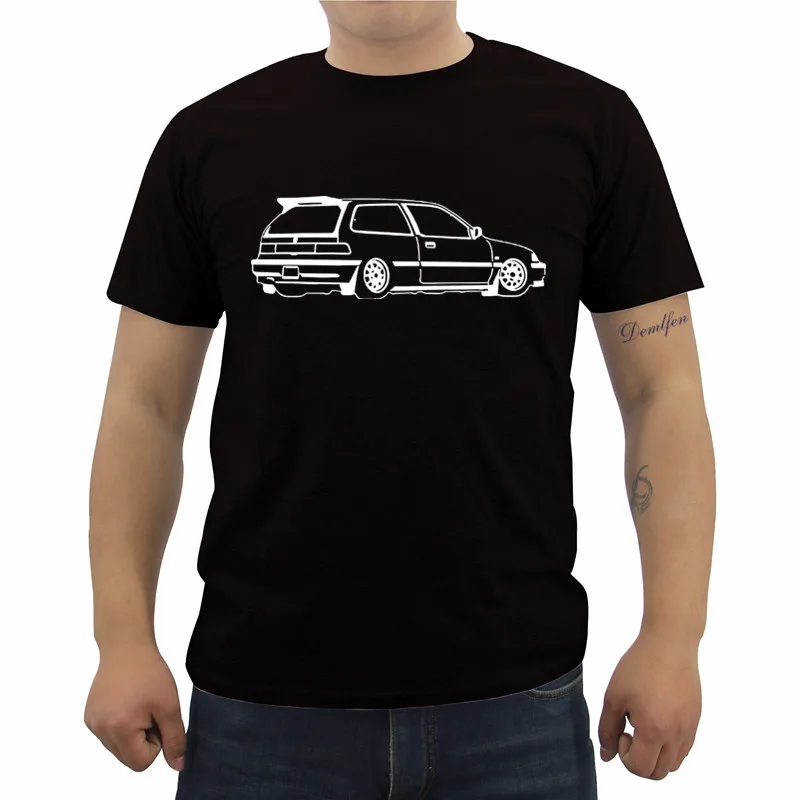 

Summer Men's Cotton Short Sleeve T-shirt Casual Brand Shirts Civic Car Printed T Shirts Cool Hip Hop Tees Tops
