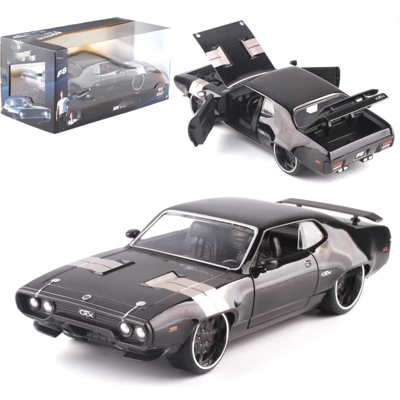 22 см 1:24 весы литой под давлением сплав 1972 DOM'S GTX быстрая Модель гоночного
