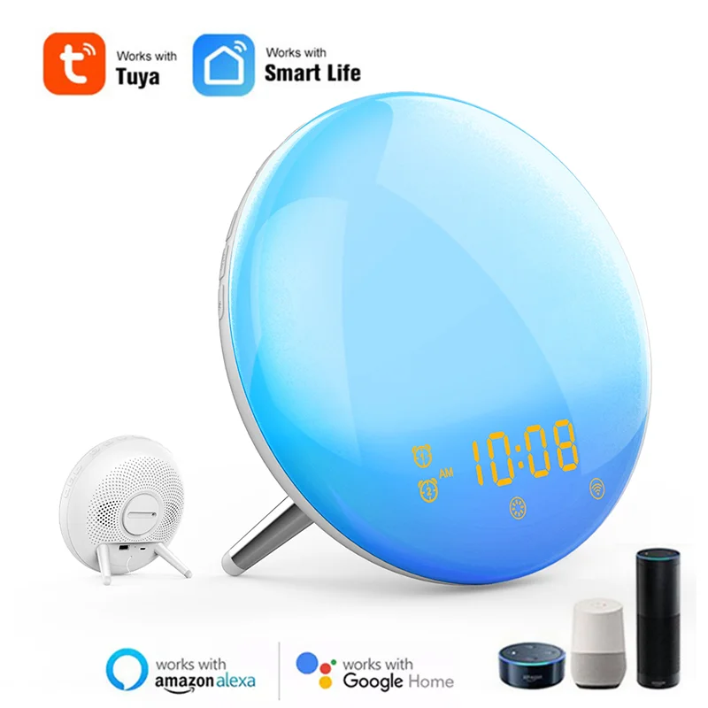 

Беспроводной смарт-будильник с Wi-Fi и подсветильник кой, 7 цветов