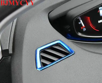 BJMYCYY Нержавеющая Сталь автомобильный передний кондиционер выходное украшение