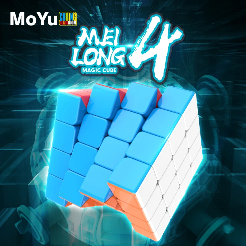Оригинальный кубик MoYu Meilong 4 Mofang Jiaoshi 4x4x4 магический куб Layers 4x4 скоростные Кубики