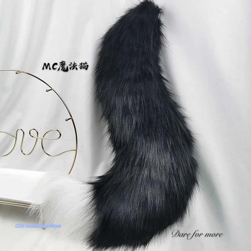 

Lolita Beast Ear Cos Wolf Ear Side Clip KC Beast Tail Black And White Cat Ear Plush Ear Wolf Ear Cosplay Handmade Simulation New