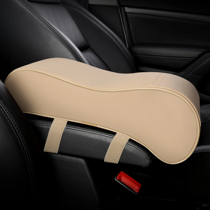 

Leather Car Central Armrest Pad Black Auto Center Console Arm Rest Seat Box Mat Cushion Pillow Cover Vehicle Protective Styling